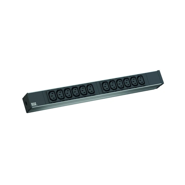 Bachmann ράγα τροφοδοσίας 19" 1HE – 12 x IEC C13, με Schutzkontakt (Schuko) βύσμα
