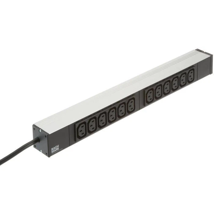 Bachmann ράγα τροφοδοσίας 19" 1HE – 12 x IEC C13, με Schutzkontakt (Schuko) βύσμα