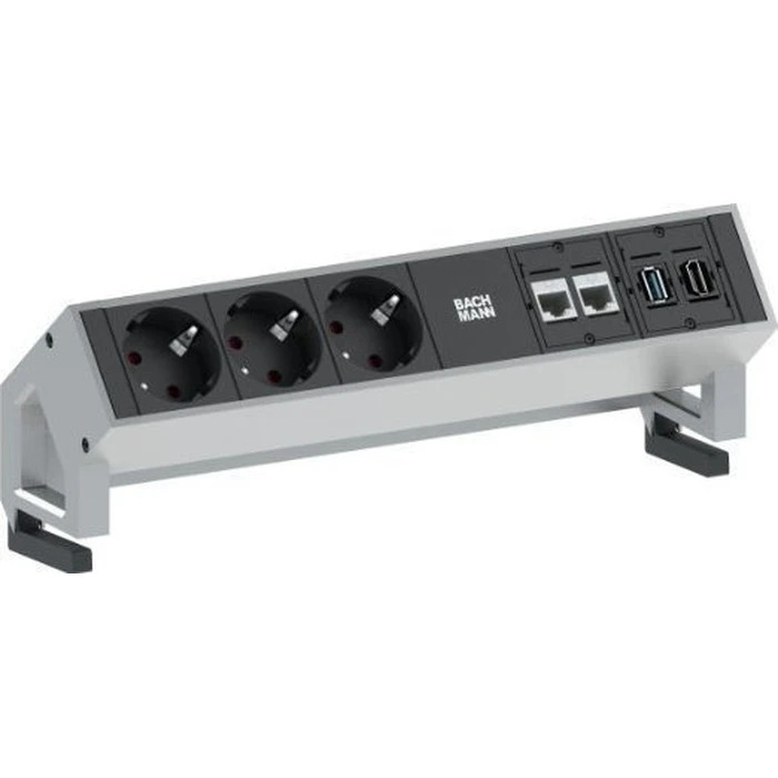 Bachmann Desk 2 πολυπρίζο γραφείου - 3x Schuko, 2x CAT6, 1x HDMI, 1x USB, καλώδιο 1,5 m