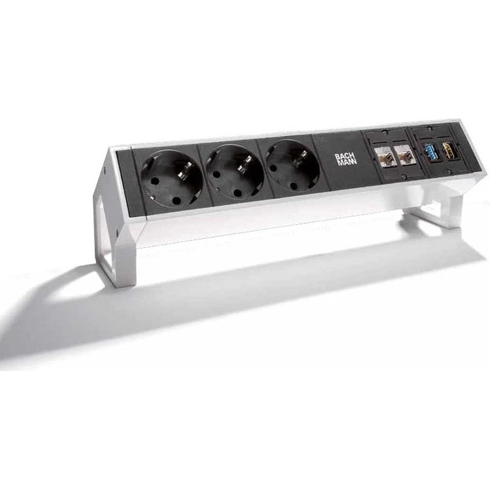 Bachmann Desk 2 πολυπρίζο γραφείου - 3x Schuko, 2x CAT6, 1x HDMI, 1x USB, καλώδιο 1,5 m
