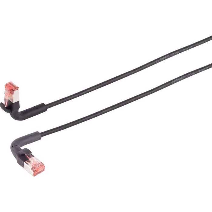 Lanview U/FTP (STP) Cat.6a Καλώδιο Δικτύου Ethernet 0.5m Μαύρο LV-6AFTP-FLEX-ANG-005B