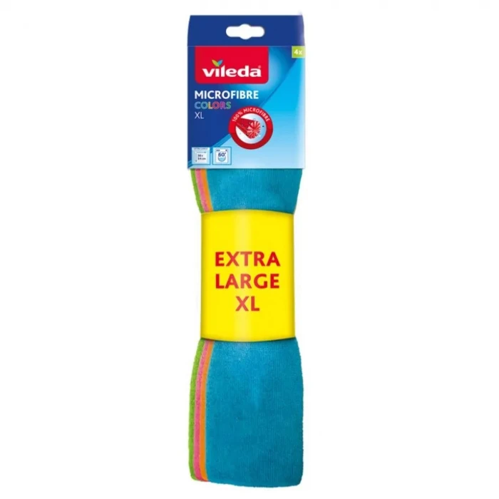Vileda Style Microfibre General-Purpose Cleaning Cloths Multicolour 36x38 cm 4 pcs (141413 / 159616)