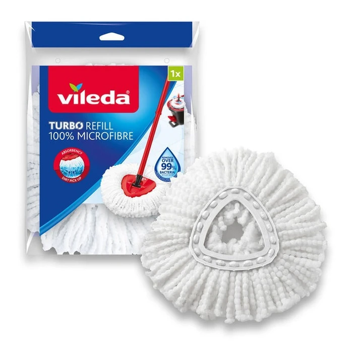 Vileda Ανταλλακτικό Σφουγγαρίστρας Turbo 2in1 με Μικροίνες, 2τμχ