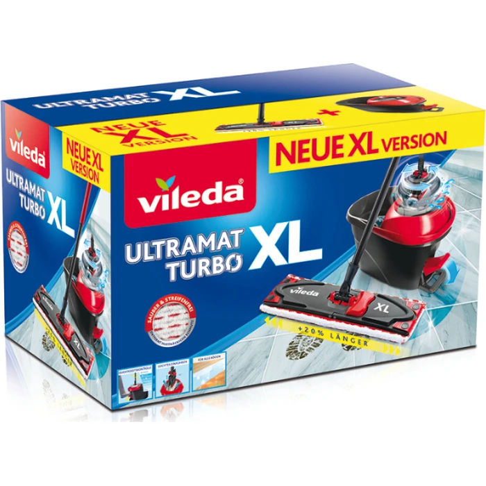 Σετ σφουγγαρίσματος Vileda Ultramax XL Turbo Komplett Box (μαύρο/κόκκινο)