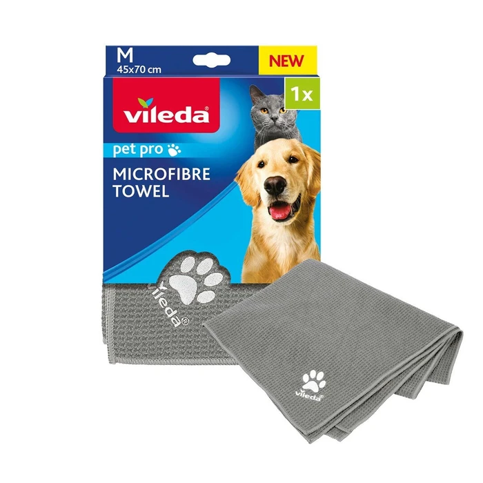Vileda Pet Pro Μικροϊνών Πετσέτα Χεριών Γκρι M