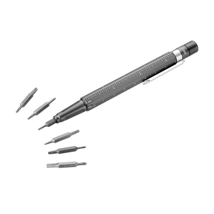 TROIKA Bit-Stift CONSTRUCTION TOOL 13 - 13-in-1 Bit Pen with 12 Precision Bits
