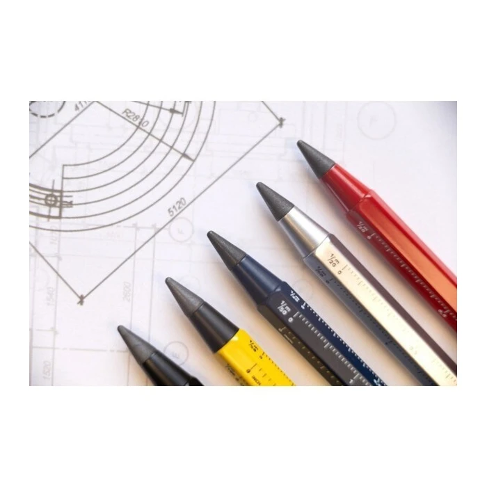 TROIKA Multitasking Pencil CONSTRUCTION ENDLESS yellow