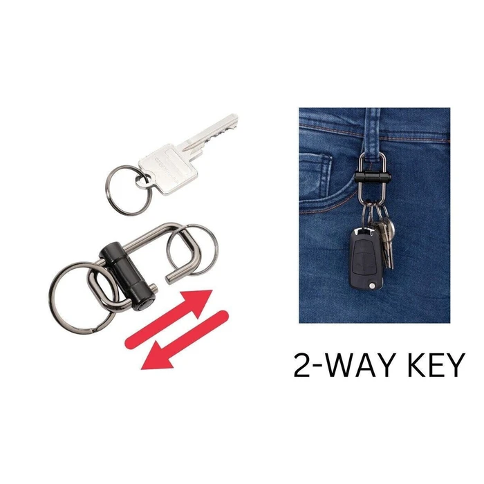 TROIKA 2-WAY KEY keyring black