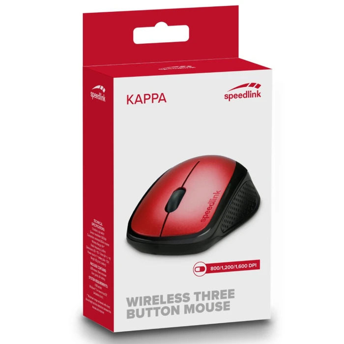 Ασύρματο Ποντίκι Speedlink KAPPA Wireless Red