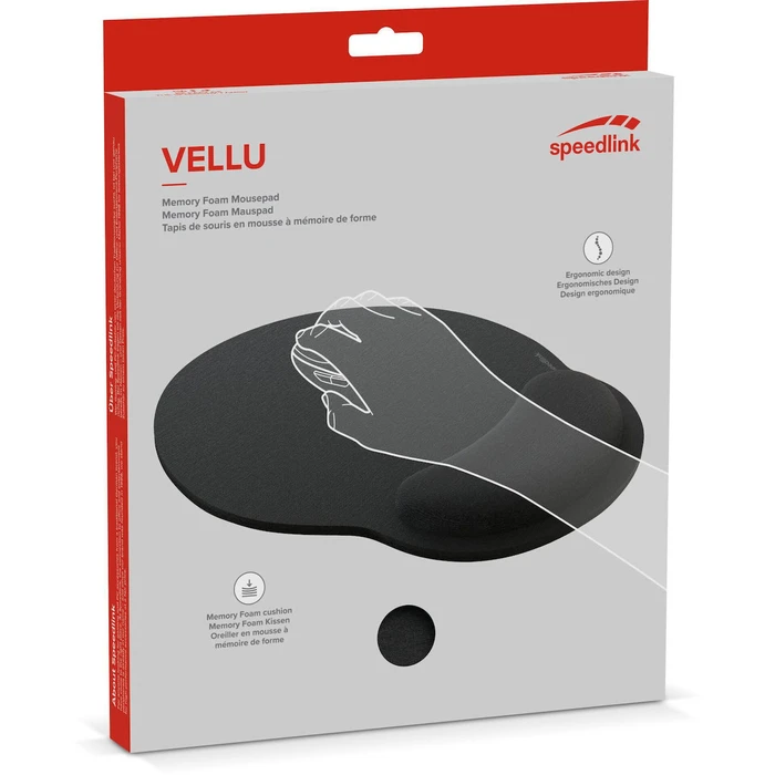 Speedlink VELLU Memory Foam Mousepad Μαύρο