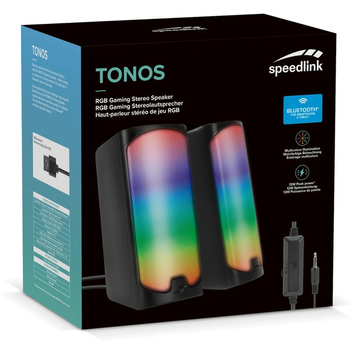 Ηχεία υπολογιστών Speedlink TONOS RGB Gaming Stereo Speaker, black
