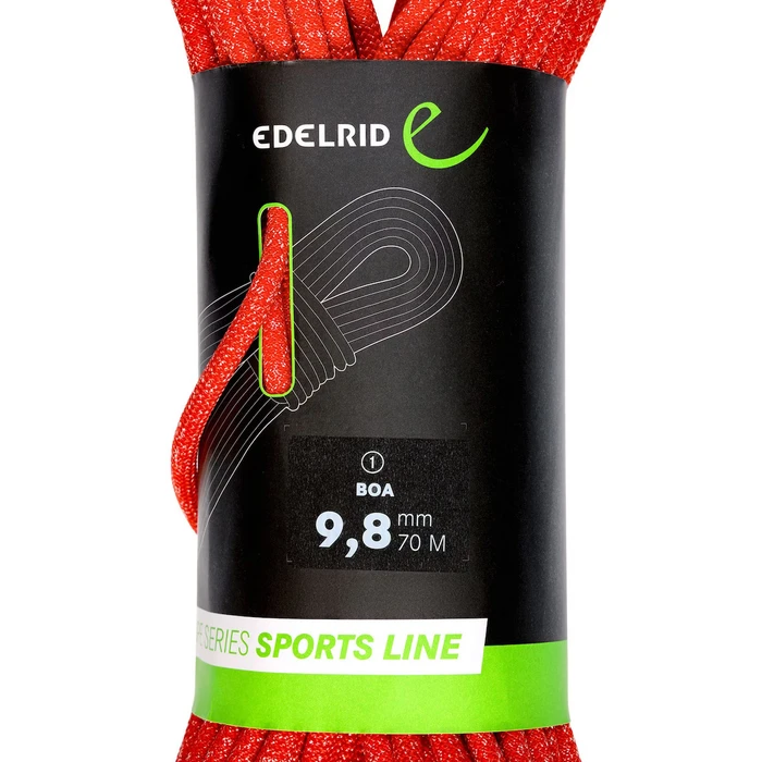 Σχοινί αναρρίχησης Edelrid 9,8 mm x 70 m – Κόκκινο