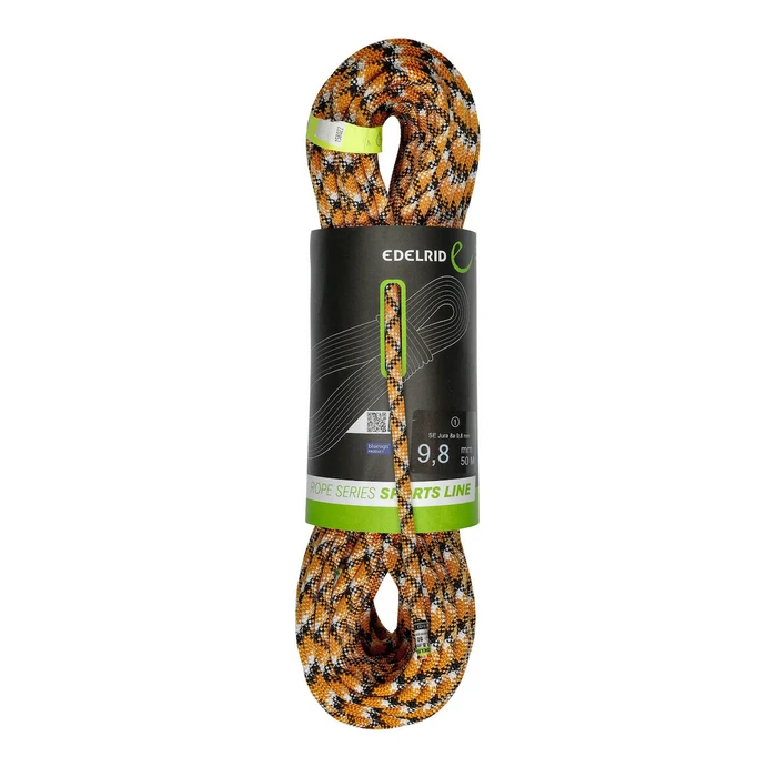 Edelrid Δυναμικό Σχοινί Ορειβασίας 50 m Καφέ