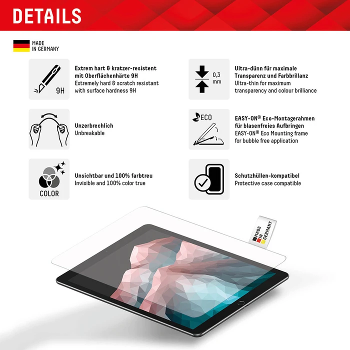 Tempered Glass Displex Hybrid Glass 2d για Samsung Galaxy Tab A9 - Προστατευτικό Οθόνης (E.V.I)