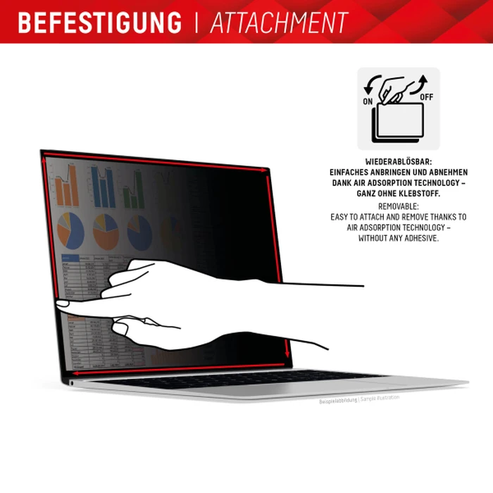 Displex Φίλτρο Οθόνης Anti-spy για Laptop 13.3" - E.V.I (01990)