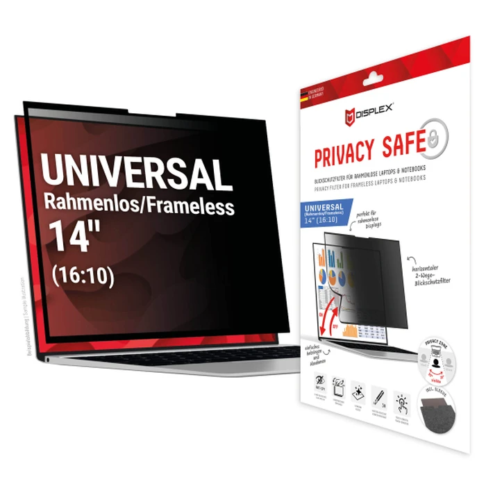 DISPLEX Privacy Safe Privacy Filter Borderless 14" 16:10 (MPN 01992)