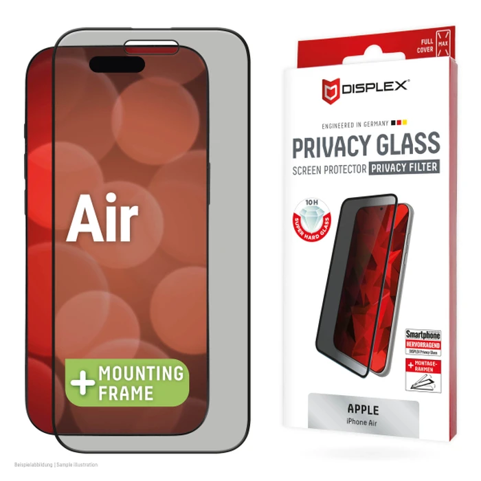 Displex 3D Privacy Tempered Glass (iPhone Air) - Προστατευτικό Οθόνης 3D Privacy