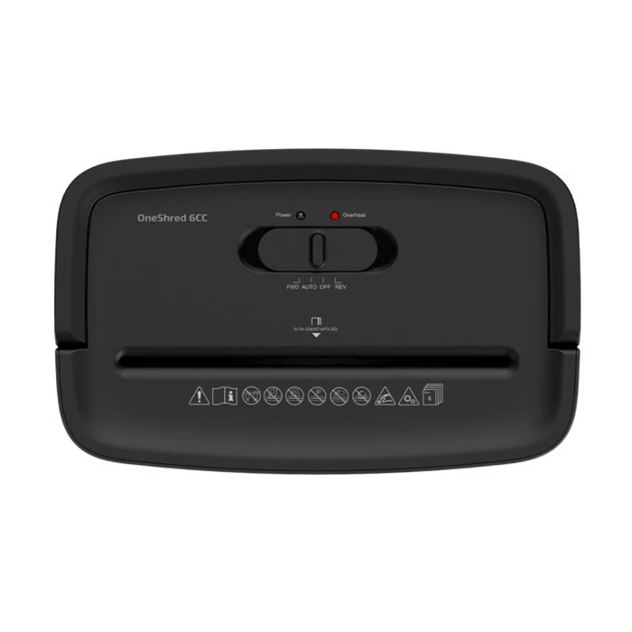 HP OneShred 6CC Document Shredder P4 Cross Cut 6 Sheets 14L Bin Black 230W