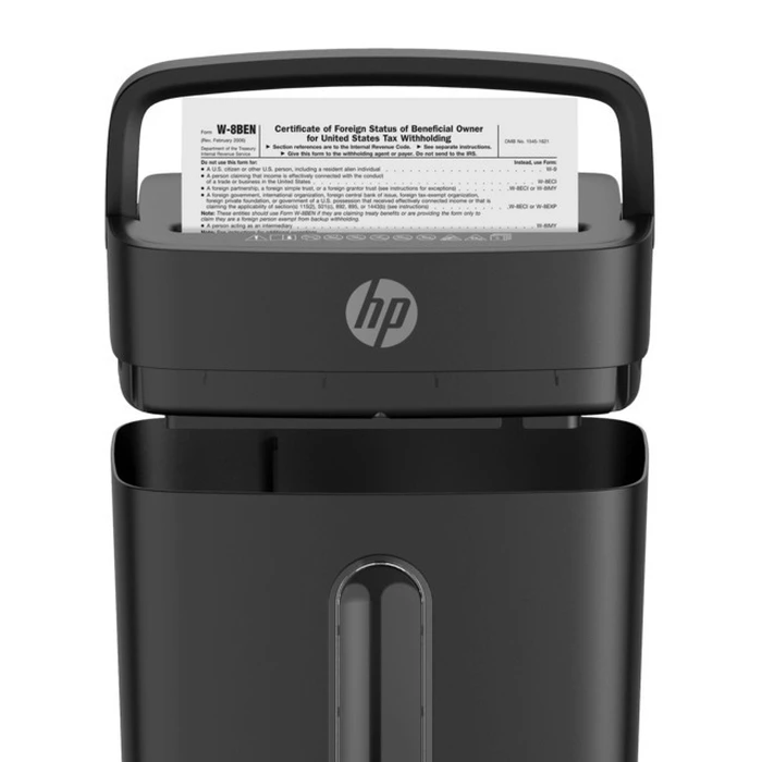 HP OneShred 6CC Document Shredder P4 Cross Cut 6 Sheets 14L Bin Black 230W