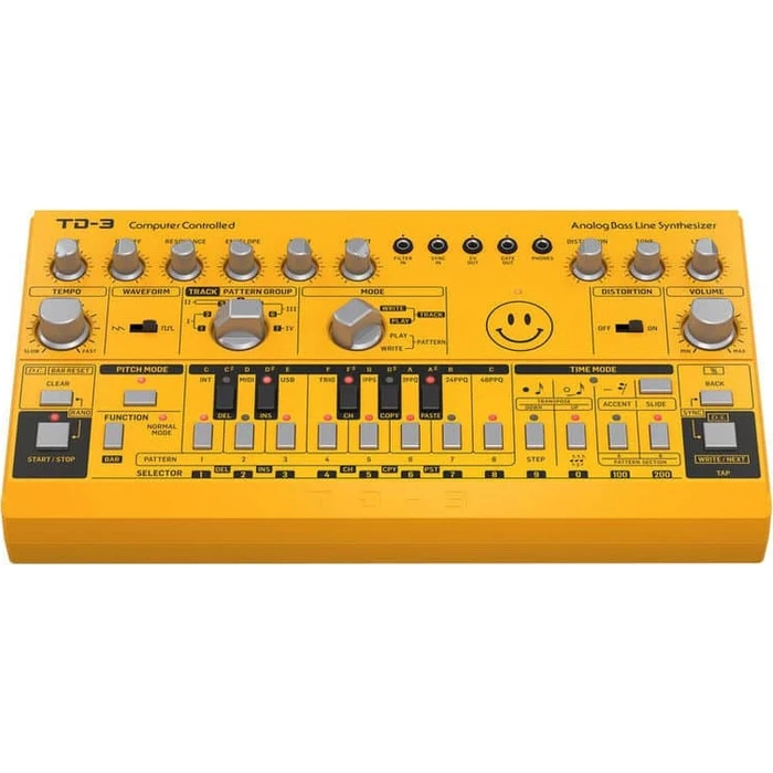 Behringer TD-3 Analog Synthesizer - Yellow/Gold