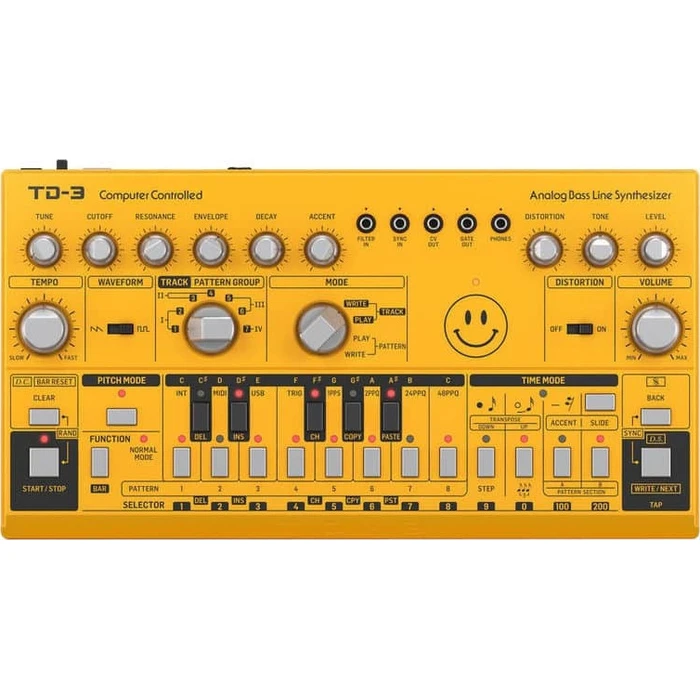 Behringer TD-3 Analog Synthesizer - Yellow/Gold