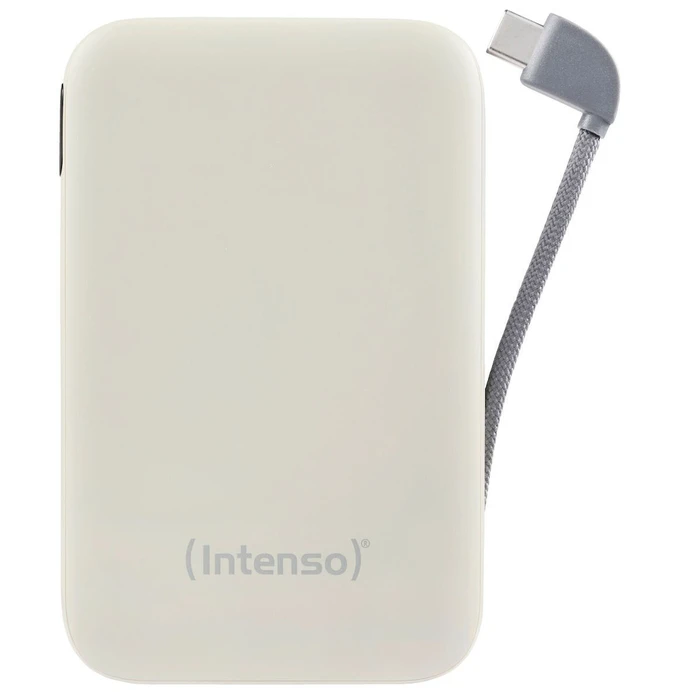 Φορητός φορτιστής ταξιδιού Intenso Power Bank S10000 10000mAh με ενσωματωμένο καλώδιο USB-C, μπεζ