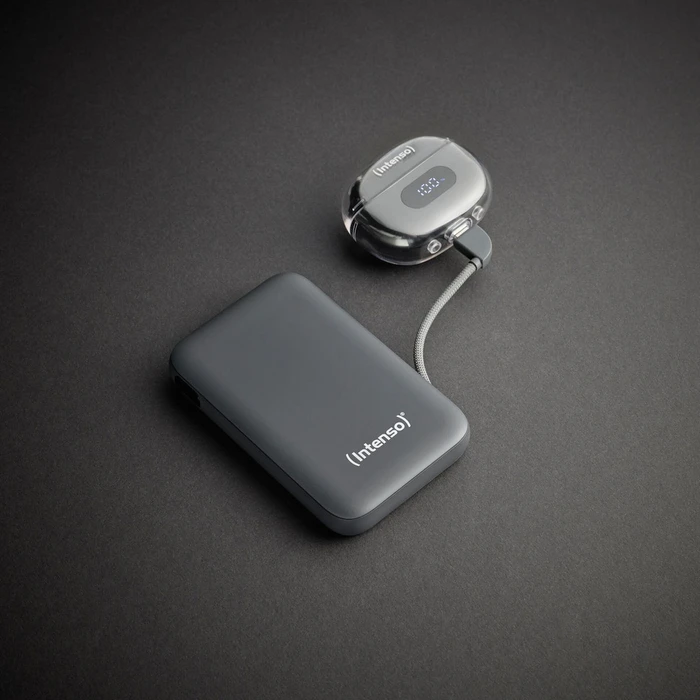 Powerbank Intenso S10000 10000mAh με ενσωματωμένο καλώδιο USB-C, γκρι