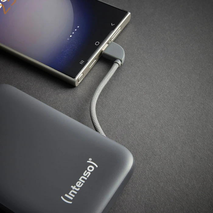 Powerbank Intenso S10000 10000mAh με ενσωματωμένο καλώδιο USB-C, γκρι