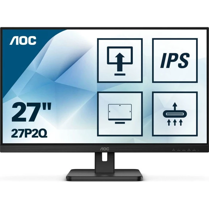 AOC 27P2Q 27-inch IPS Full HD (1920x1080) Monitor — 4ms GTG, 75 Hz, Adaptive Sync, USB 3.2 Hub, Pivot