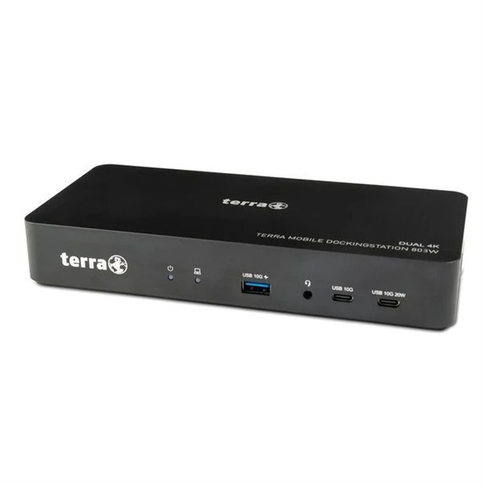 Terra Wortmann AG TERRA MOBILE Dockingstation 803W USB-C Dock incl. 135W power supply and USB C/A cable — Dual monitor, HDMI/DisplayPort, Ethernet