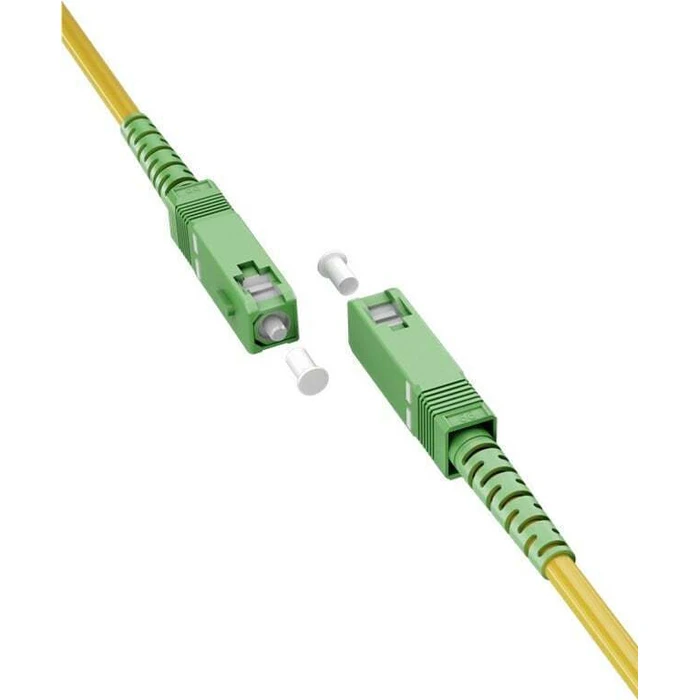 Goobay FTTH Singlemode OS2 5m Fiber Optic Patch Cable SC-APC to SC-APC Yellow LSZH