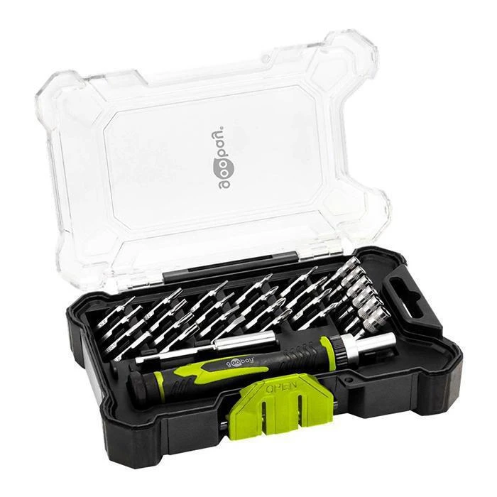 GOOBAY Precision Screwdriver Set with 26 Interchangeable Bits and Carrying Case