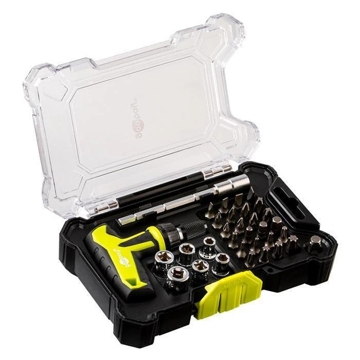 GOOBAY Precision Screwdriver Set with 30 Interchangeable Bits and Carrying Case