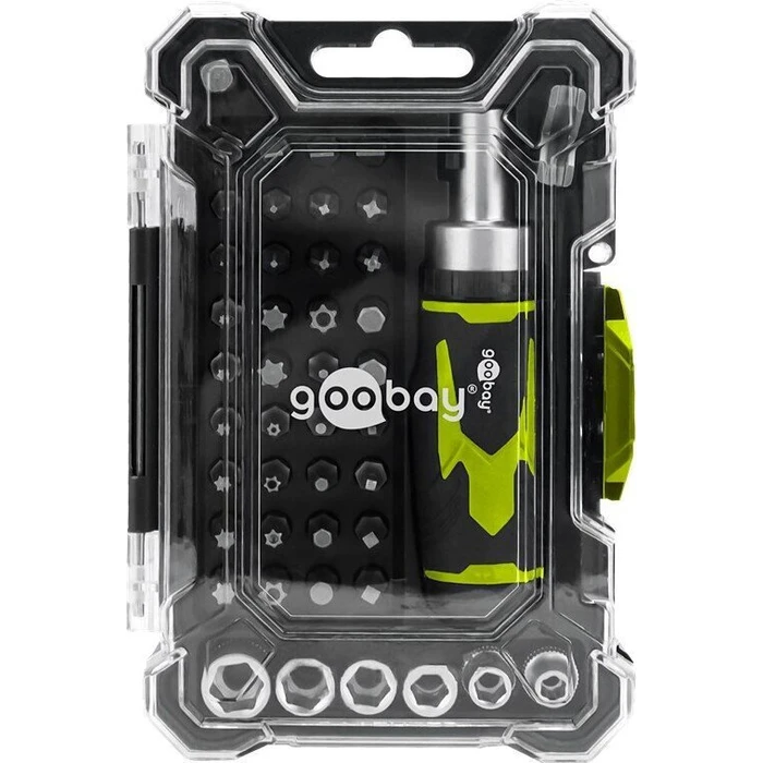 Precision Screwdriver Set with 43 Interchangeable Bits and Carrying Case GOOBAY