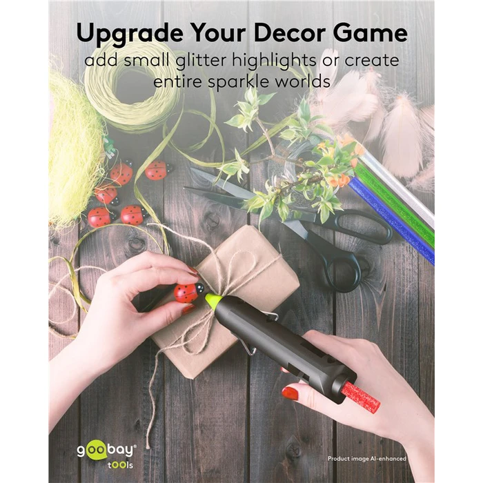 Hot Glue Sticks GOOBAY 11mm Glitter 10 Pieces 5 Colours