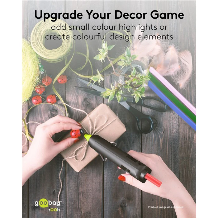 GOOBAY Silicone Glue Sticks 77856 11mm 10 Pieces in 5 Colors