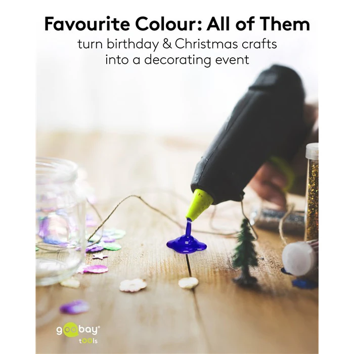 GOOBAY Silicone Glue Sticks 77856 11mm 10 Pieces in 5 Colors