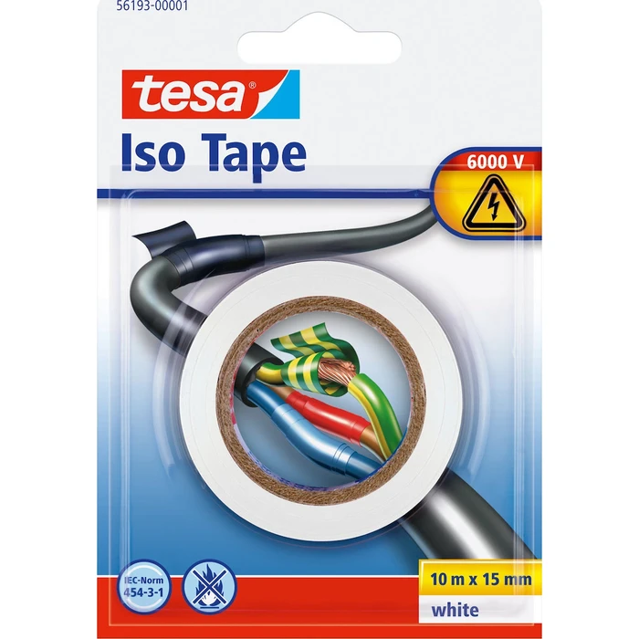 tesa Insulating Tape 10 m x 15 mm White (Blister)