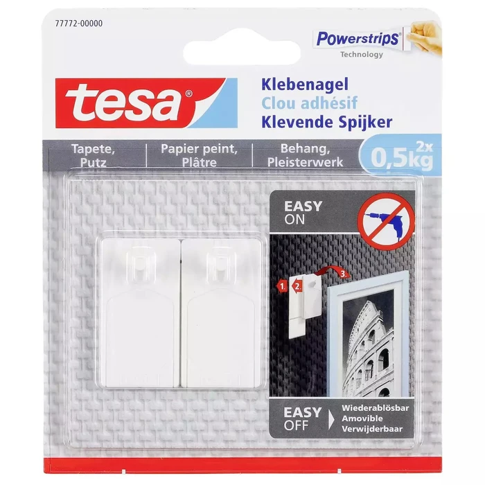 Άλλα αξεσουάρ γραφείου tesa 1x2 Adhesive Nail for Wallpaper & Plaster 0,5 kg