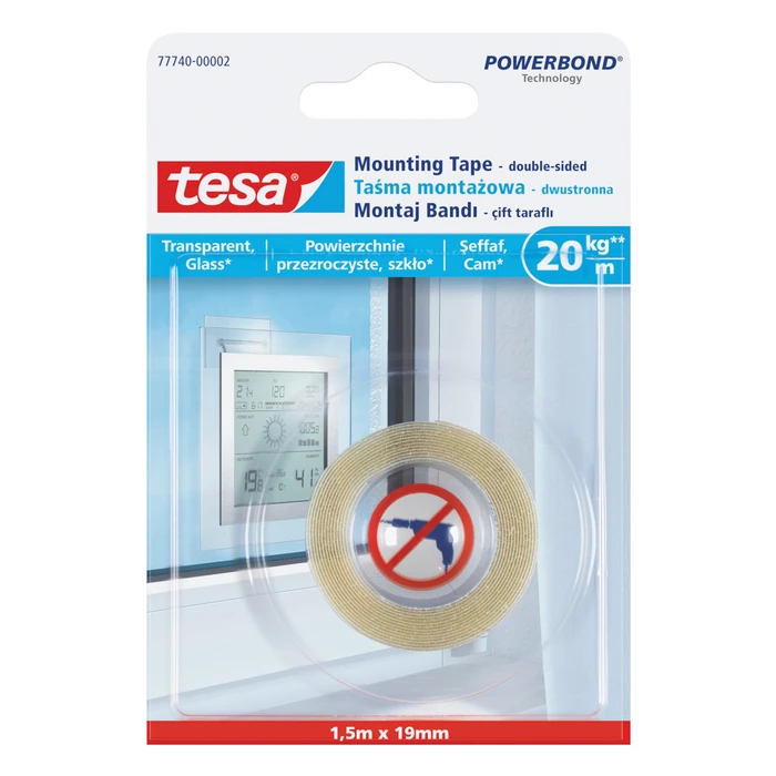 Tesa Διαφανής Ταινία Στερέωσης 19 mm x 1,5 m (H7774002)