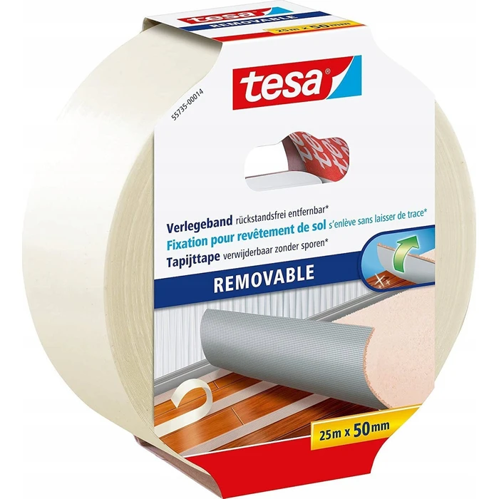 tesa Αυτοκόλλητη ταινία τοποθέτησης 25 m x 50 mm, αφαιρείται χωρίς υπόλειμματα