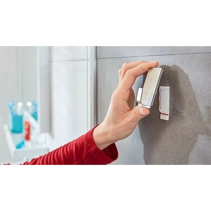 Tesa Powerstrips Adhesive Bathroom Hook / Mount Inox Grey (6 x 1.55 x 2.8 cm)