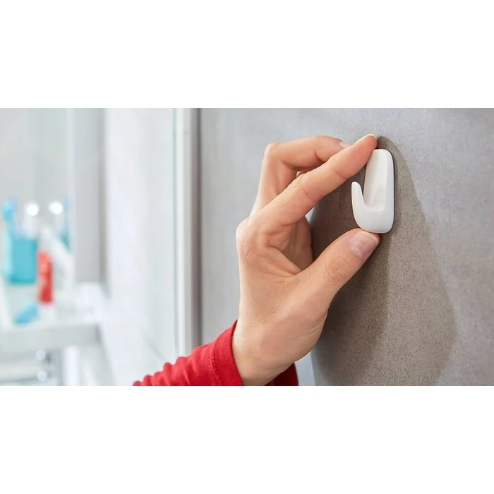 tesa Powerstrips Waterproof - ʼγκιστρα πλαστικά λευκά, σετ 3 τεμαχίων