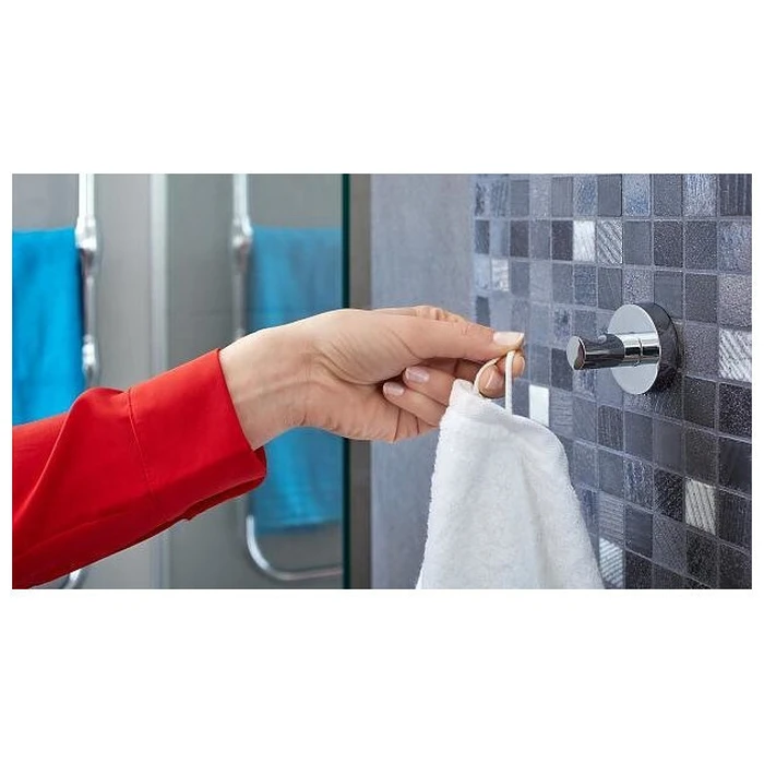 tesa Powerbutton Premium Adhesive Hook 8kg Chrome