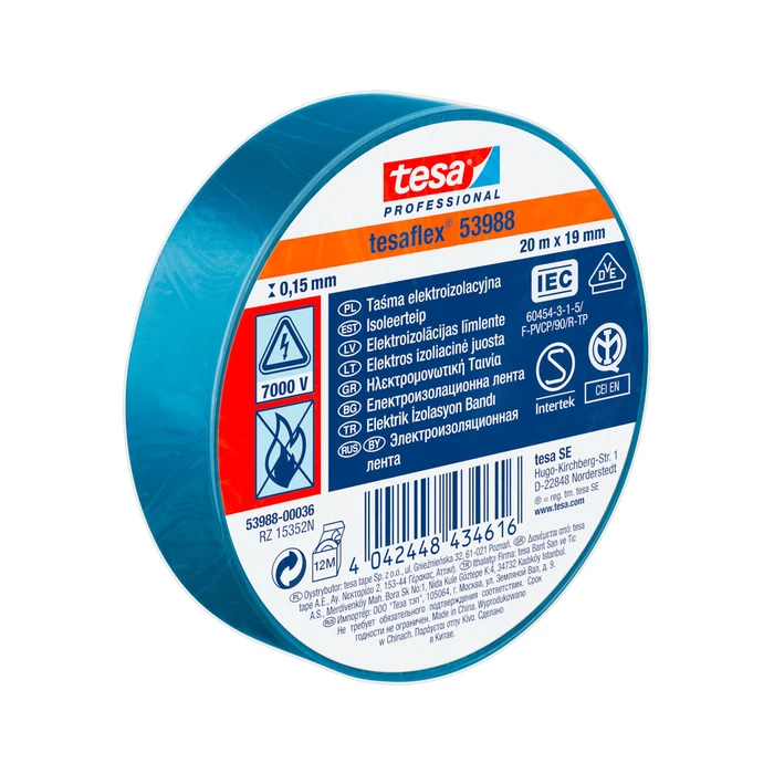 Tesa Αυτοκόλλητη Ταινία Μπλε 20m x 19mm