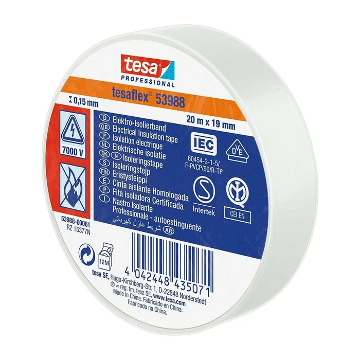 Tesa Insulating Tape 19mm x 20m 53988 White