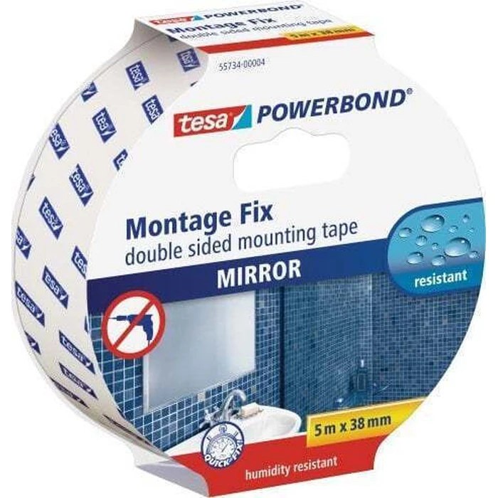 Tesa Powerbond Montageband Spiegel Mirror Mounting Tape 5 m x 38 mm