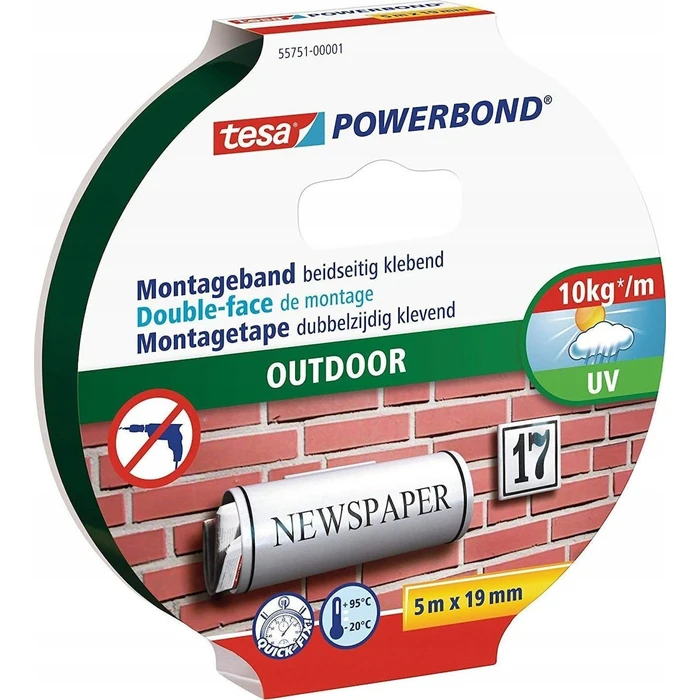 tesa Powerbond Outdoor Mounting Tape 5 m x 19 mm