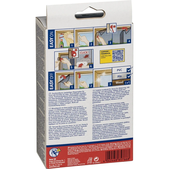 tesa Insect Stop Πόρτες 2 τεμ. 0,65x2,20m Λευκό 55389