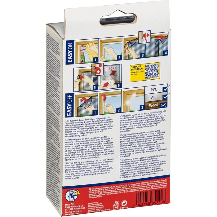 Προστασία από έντομα / γύρη / ήλιο tesa Insect Stop for Doors 2 pcs. 0,65x2,20m Black 55389